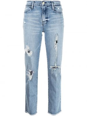 Smal skinny fit-jeans Frame blå