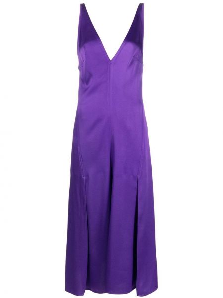 V-hals dress Victoria Beckham lilla