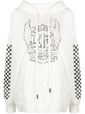 Hoodie con stampa R13 bianco