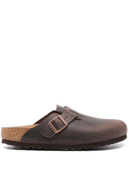 Nahka pistokkaat Birkenstock ruskea