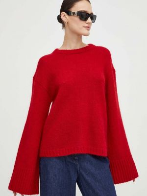 Sweter wełniany By Malene Birger czerwony