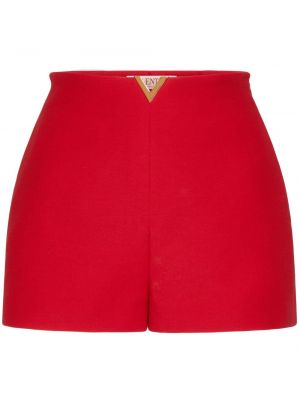 Krepové šortky Valentino Garavani červená