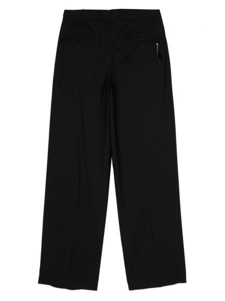 Plisované rovné kalhoty Pt Torino černé