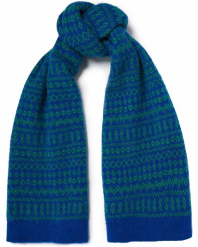 Американский шарф из альпаки винтажный American Vintage, синий