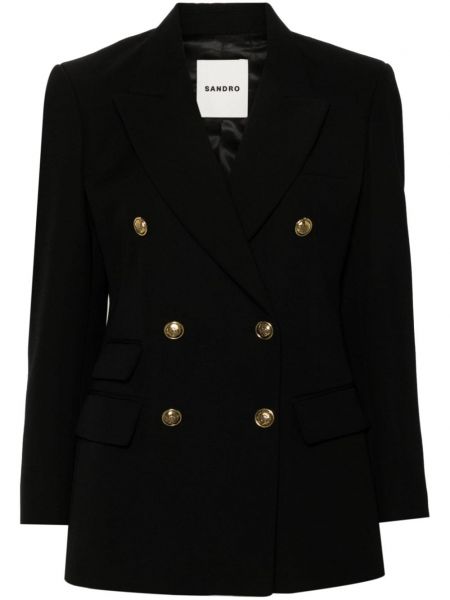 Dobbeltradet blazer Sandro sort