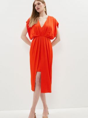 Атласное платье с открытой спиной Coast оранжевое