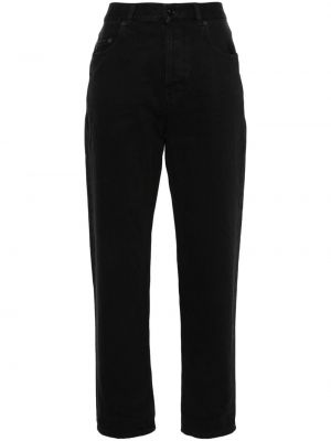 Straight fit džíny s vysokým pasem Saint Laurent černé