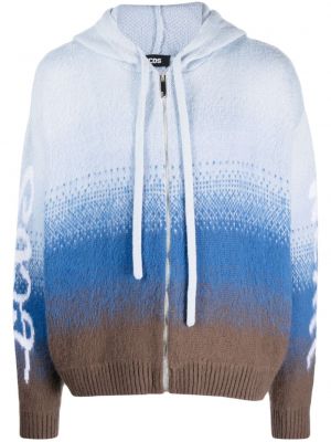 Jacquard hoodie mit reißverschluss Gcds