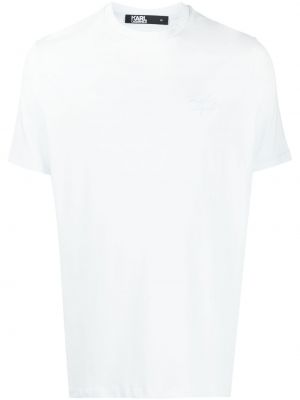 T-shirt med broderi Karl Lagerfeld blå