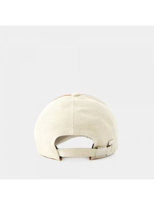 Gorra de algodón Balmain blanco