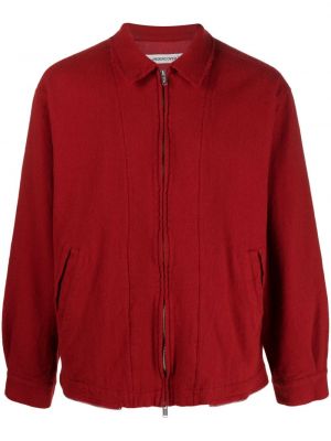 Vlněná košile na zip Undercover červená