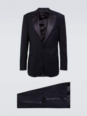 Vilnonis kostiumas Giorgio Armani juoda
