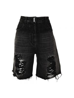 Czarne szorty jeansowe Givenchy