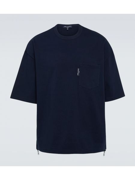 Camiseta de algodón de tela jersey Comme Des Garçons Homme azul