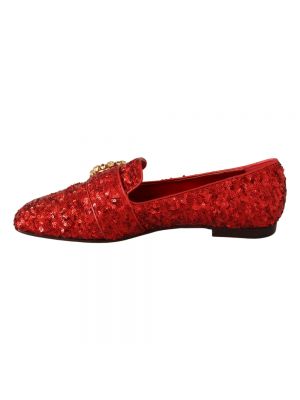 Loafers Dolce And Gabbana czerwone