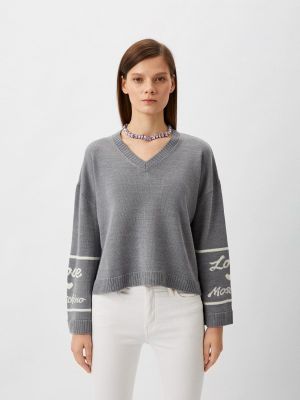 Серый пуловер Love Moschino