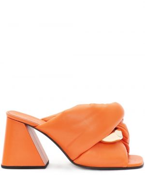 Papuci tip mules din piele Jw Anderson portocaliu