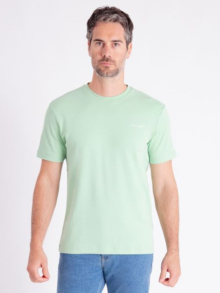 Camiseta de algodón Calvin Klein verde