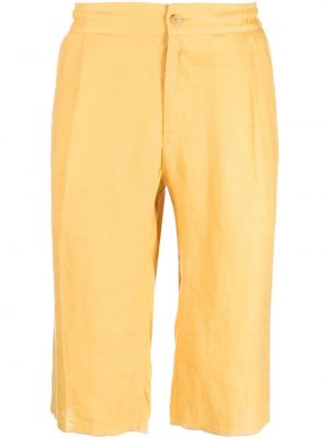 Lanene bermuda kratke hlače Kiton žuta