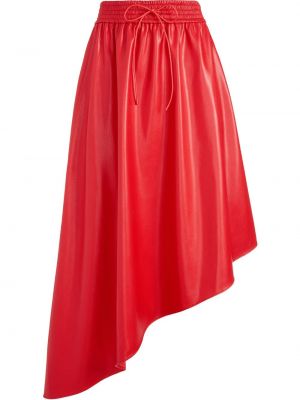 Falda de cuero Alice+olivia rojo