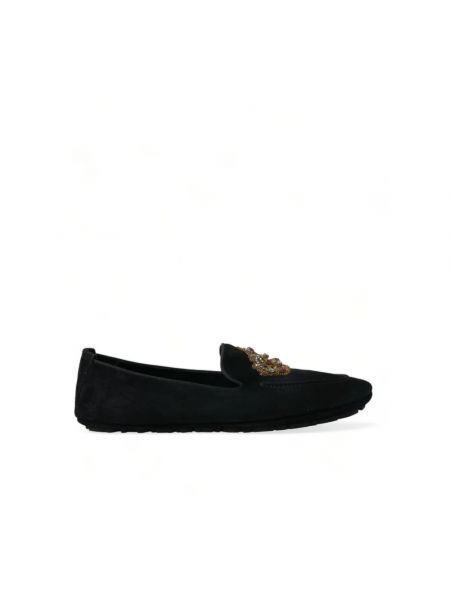 Leder loafer Dolce & Gabbana schwarz