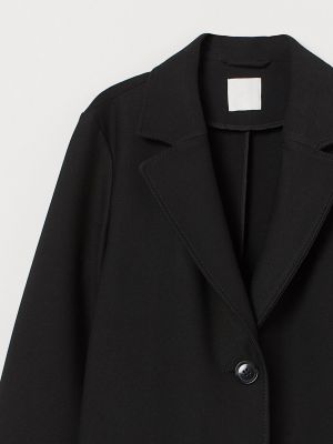 Черное пальто H&m