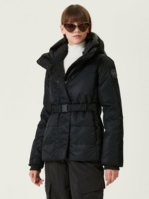 Пальто с капюшоном Canada Goose черное