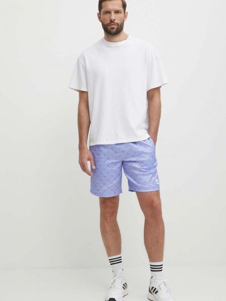 Атласные шорты Adidas Originals фиолетовые