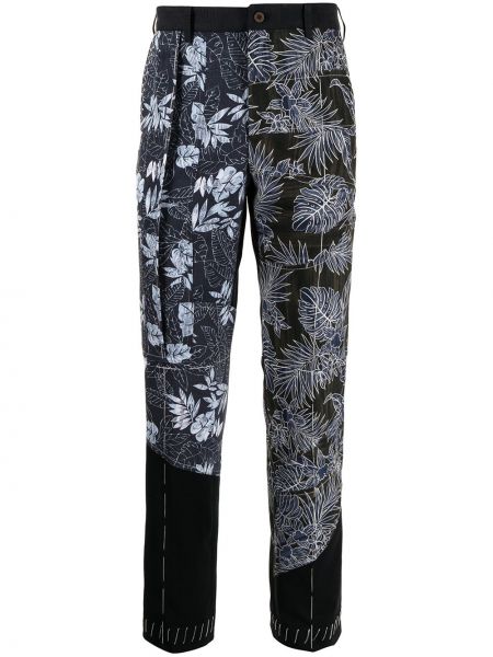 Ravne hlače s cvetličnim vzorcem s potiskom Just In Xx