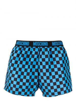 Sjekket shorts Moschino blå