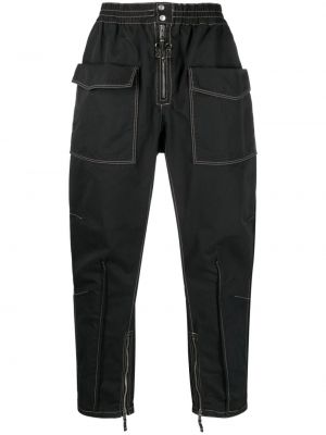 Pantaloni din bumbac Marant negru