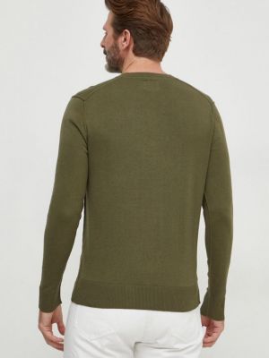 Хлопковый свитер Pepe Jeans зеленый