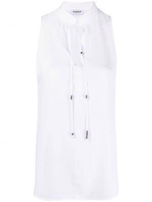 Αμάνικο φόρεμα Dondup λευκό