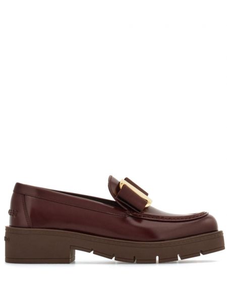 Loafers med sløjfe Ferragamo rød