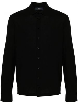 Памучна риза Herno черно