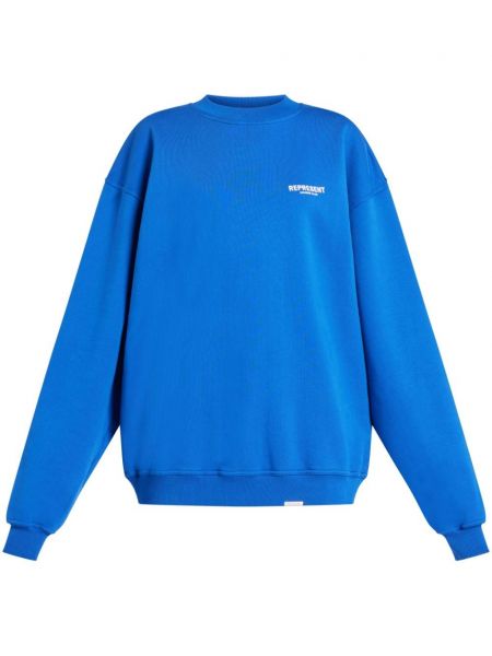 Langes sweatshirt aus baumwoll Represent blau
