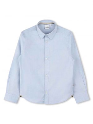 Camicia ricamata Boss Kidswear blu