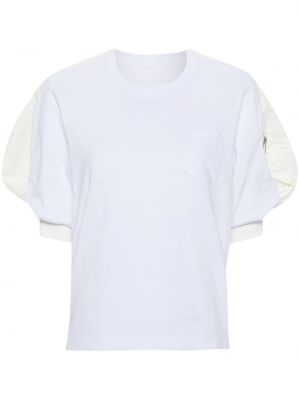 Bavlnené tričko Sacai biela