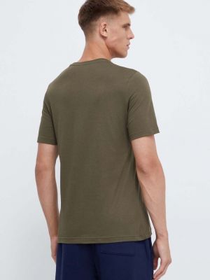 Bavlněné tričko s potiskem Reebok zelené