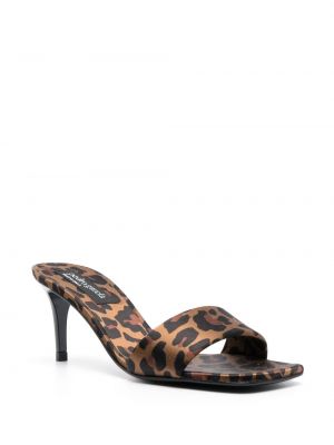 Sandale mit print mit leopardenmuster Pedro García braun
