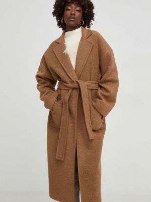Oversized kabát Answear Lab hnědý