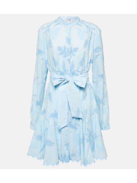 Pamučna haljina s cvjetnim printom Juliet Dunn plava