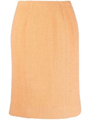 Puzdrová sukňa Chanel Pre-owned oranžová