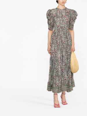 Dlouhé šaty s potiskem s paisley potiskem Isabel Marant bílé