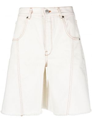 Shorts en jean taille haute By Malene Birger blanc
