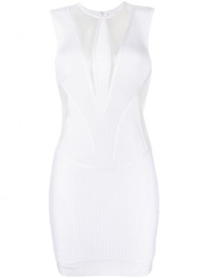 Prozorna mini obleka brez rokavov Genny bela