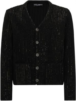 Вълнен жилетка Dolce & Gabbana черно