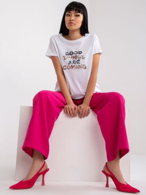 T-krekls ar uzrakstiem Fashionhunters balts