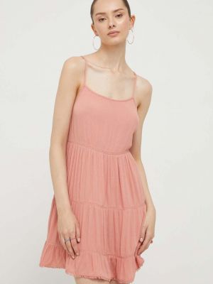 Mini šaty Superdry růžové