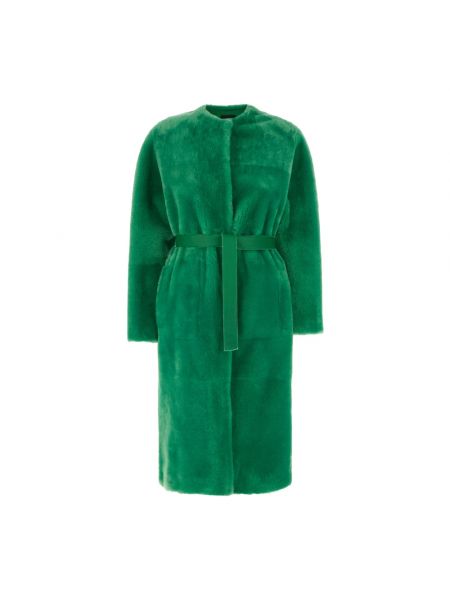 Płaszcz ze sztucznego futra Blancha zielony